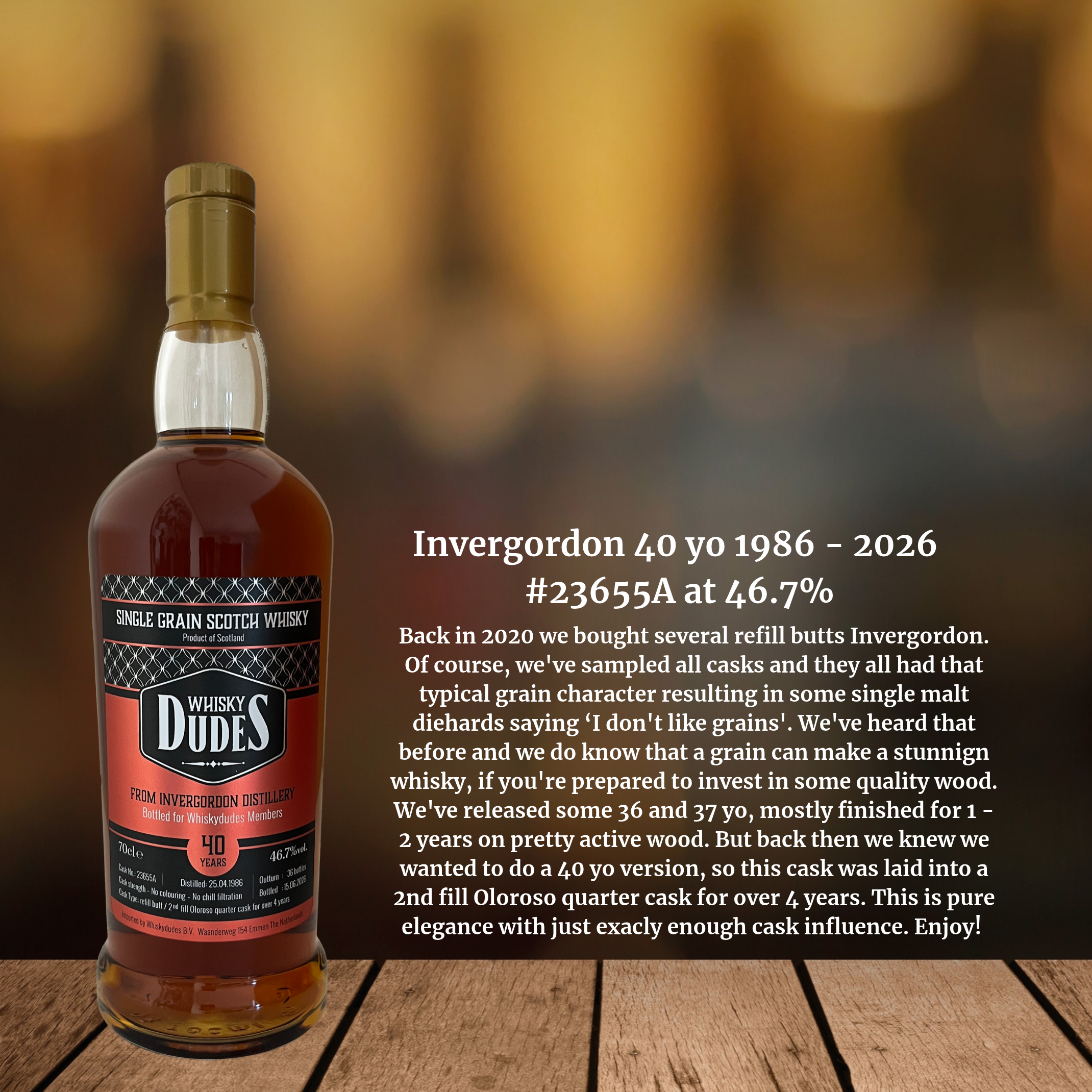 Invergordon 1986 - 40 yo - 23655A - 2nd Oloroso