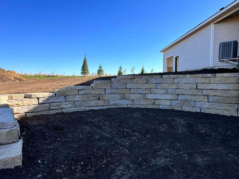 retention wall for existing home