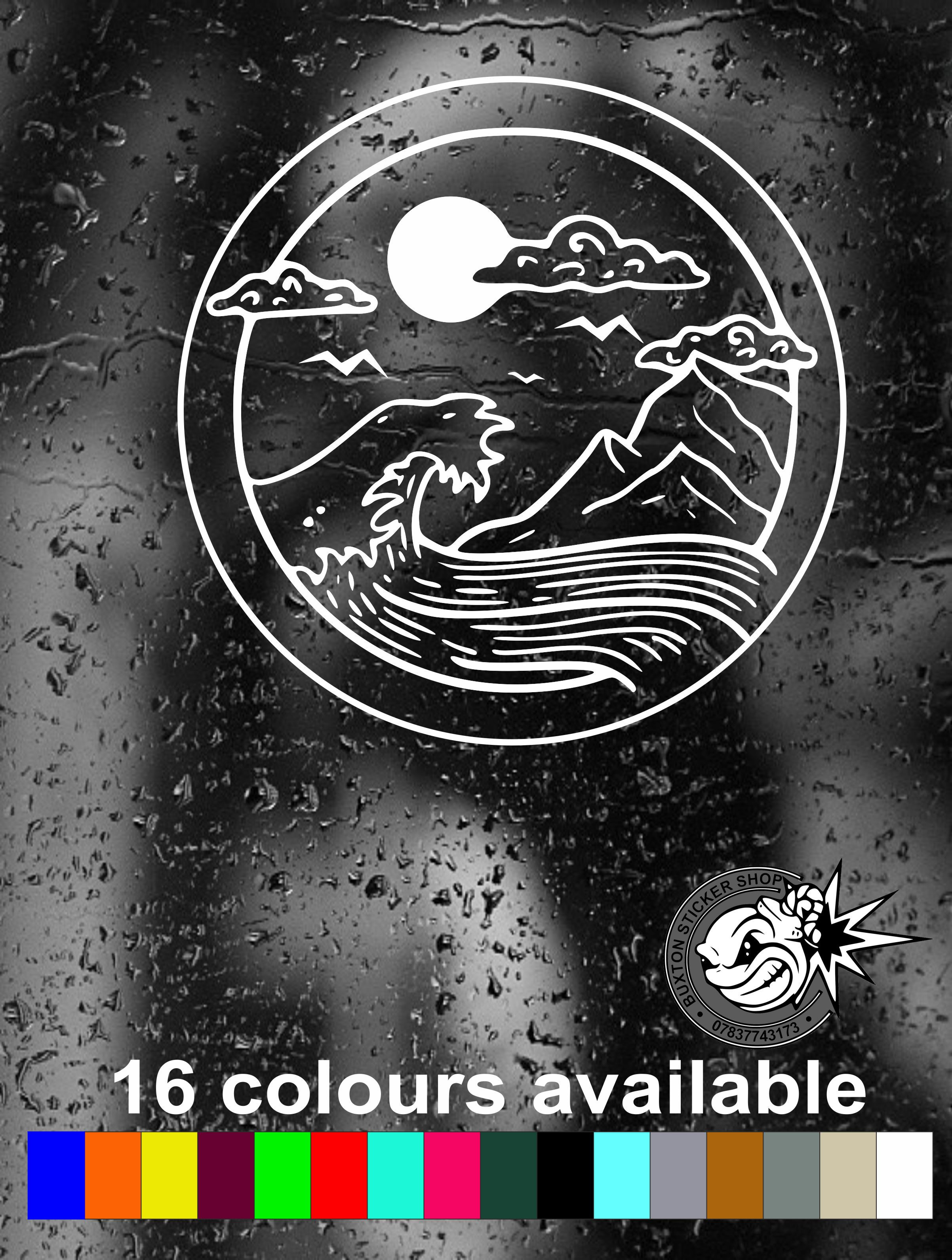 van life camping adventure caravan rv sticker skull Viking JDM Japan