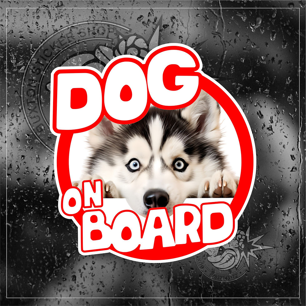 Dog On Board Siberian Husky Sticker Car Bumper Vinyl Motorhome Van Decal