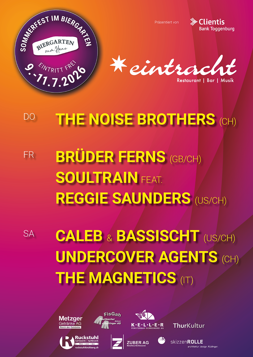 Plakat Sommerfest Eintracht Kirchberg, 2026