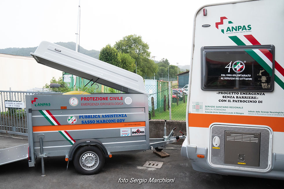 carrello pronto per poter affrontare le emergenze idrogeologiche
