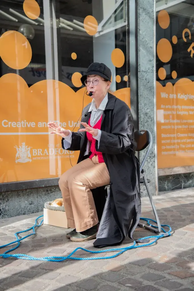 Irene Lofthouse outside Keighley Creative