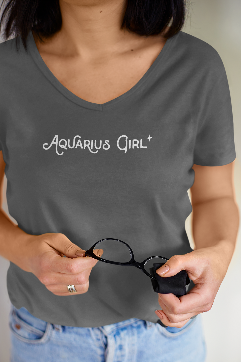 Aquarius Girl V Neck