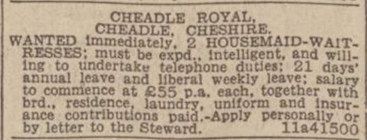 CRL Fig 19 House maid waitress Liverpool Echo 11.8.1941.jpg