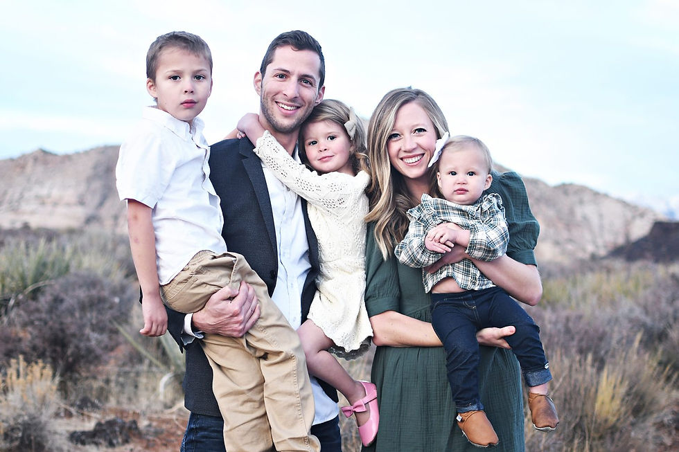 Amber Corkin with Her Husband and Children