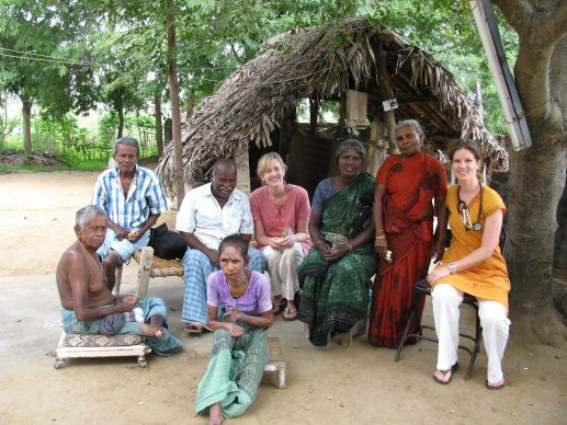 Suzanne Harwood with Leprosy Affected Patients at Rising Star Outreach in India