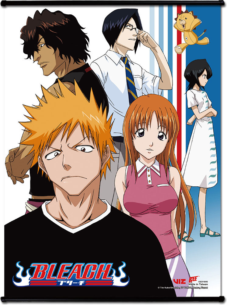 Bleach Cast White Ss Wall Scroll