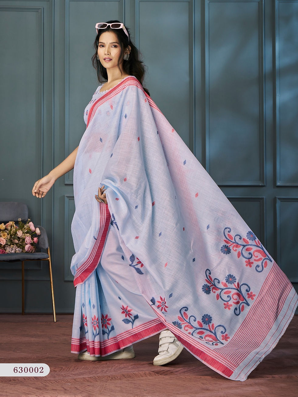 Thumbnail: Handloom Linen Saree