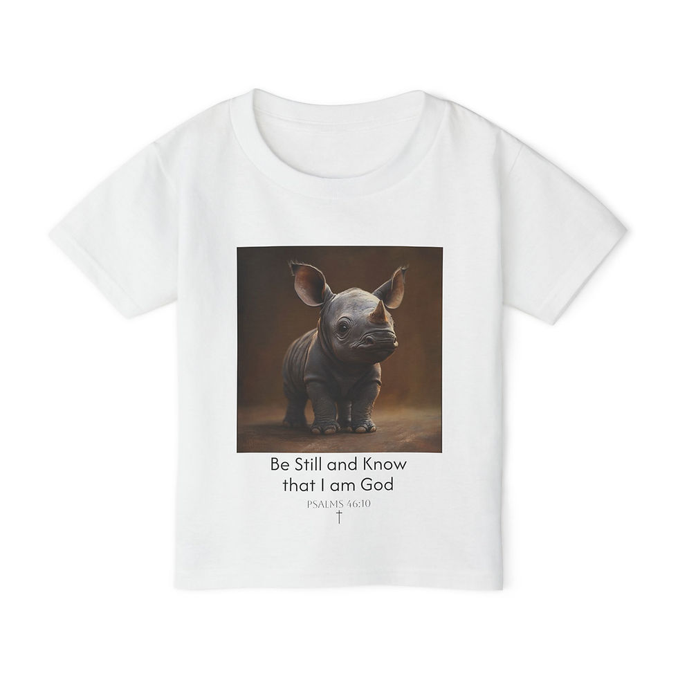 Toddler T-shirt with a picture of a baby animal and meaningful message