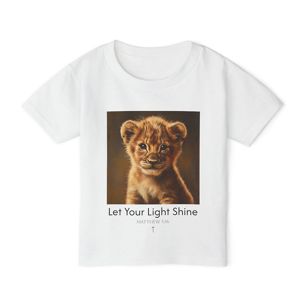 Toddler T-shirt with a picture of a baby animal and meaningful message