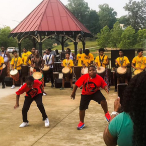Kuumba Kamp participants perform at the Kuumba Festival