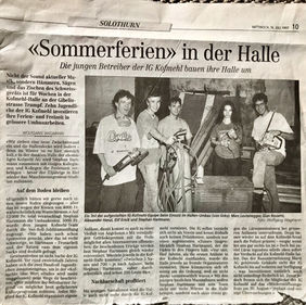 "Sommerferien in der Halle" (1997) Kulturfabrik Kofmehl , Solothurn