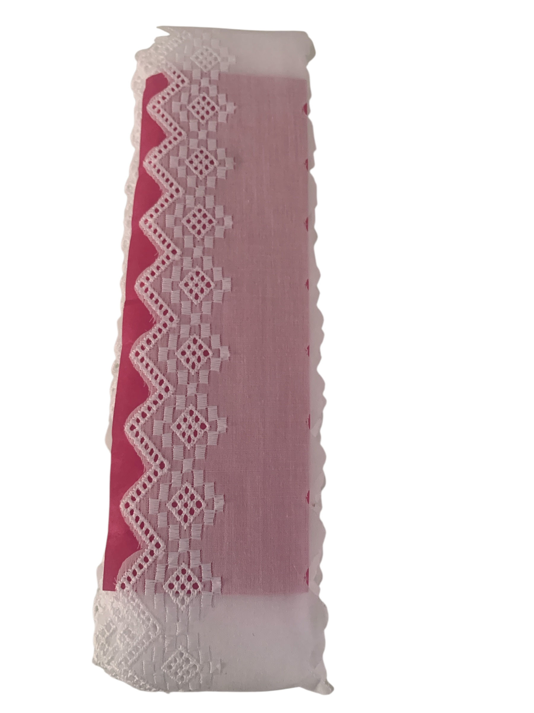 14 mts Blonda Broderie Bordado 8 cms Blanco