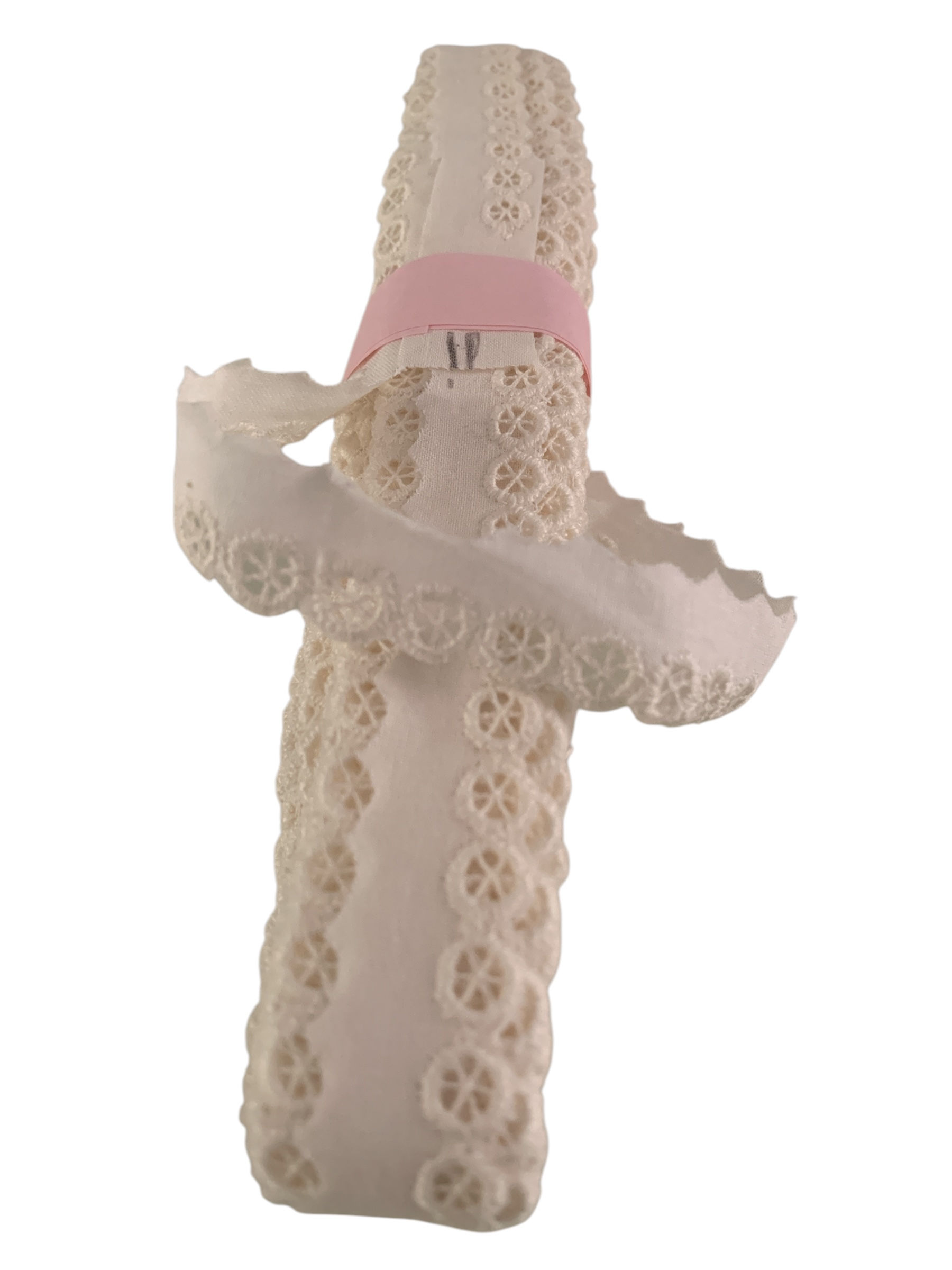 14 mts Blonda Broderie rueda crudo 2 cm 