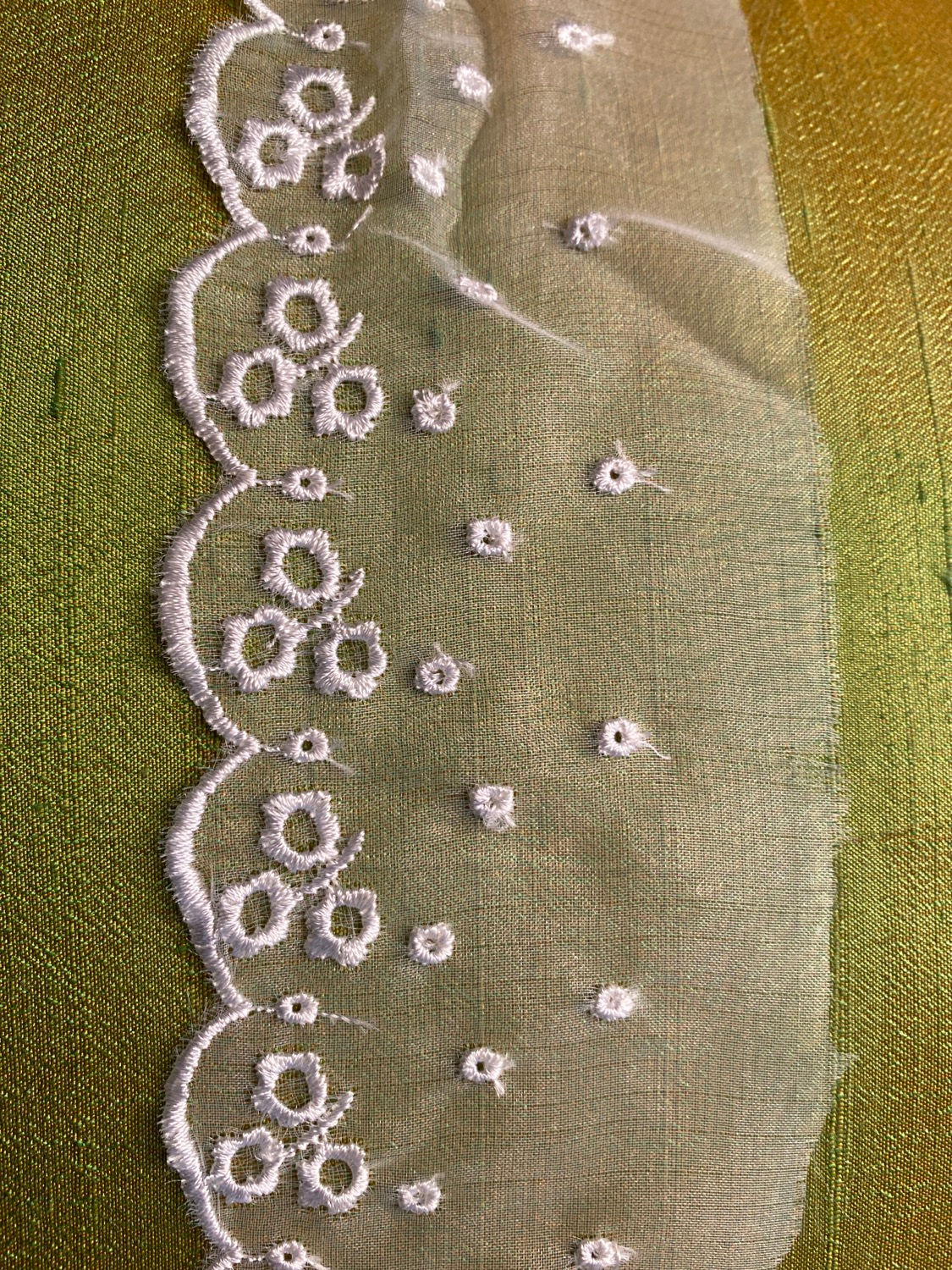 14 Mts Blonda Broderie Blanco 5 cm Bordado Organsa