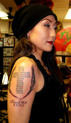 Cross Pslam Tattoo by The Red Parlour Ta