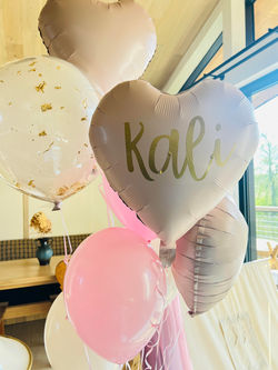 Premium first birthday balloon bouquet delivered to Wildflower Farms, Auberge Resort in Gardiner, NY