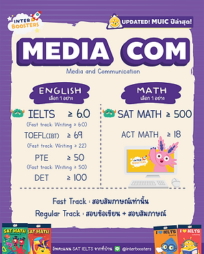 เกณฑ์ media communication MUIC requirements 2026 mahidol inter นิเทศอินเตอร์ มหิดล