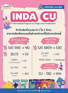 inda chula admission requirements 2026 เกณฑ์สถาปัตย์ อินเตอร์จุฬา ต้องใช้คะแนนอะไร