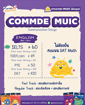 เกณฑ์ commde MUIC requirements 2026 mahidol inter communication design สถาปัตย์อินเตอร์