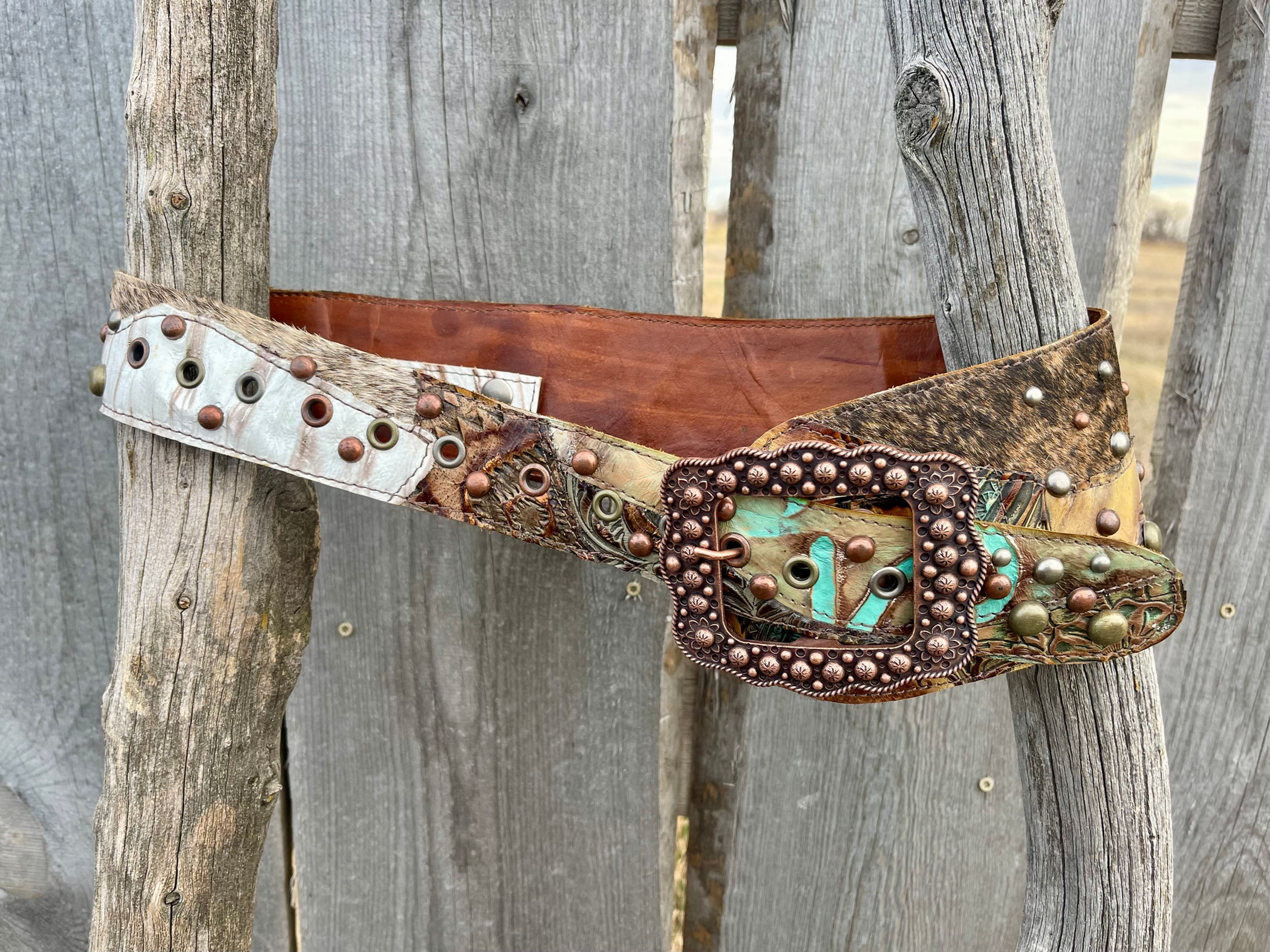 MJ Belt Size S/M — Luxury Western Leather Belt No. 1369