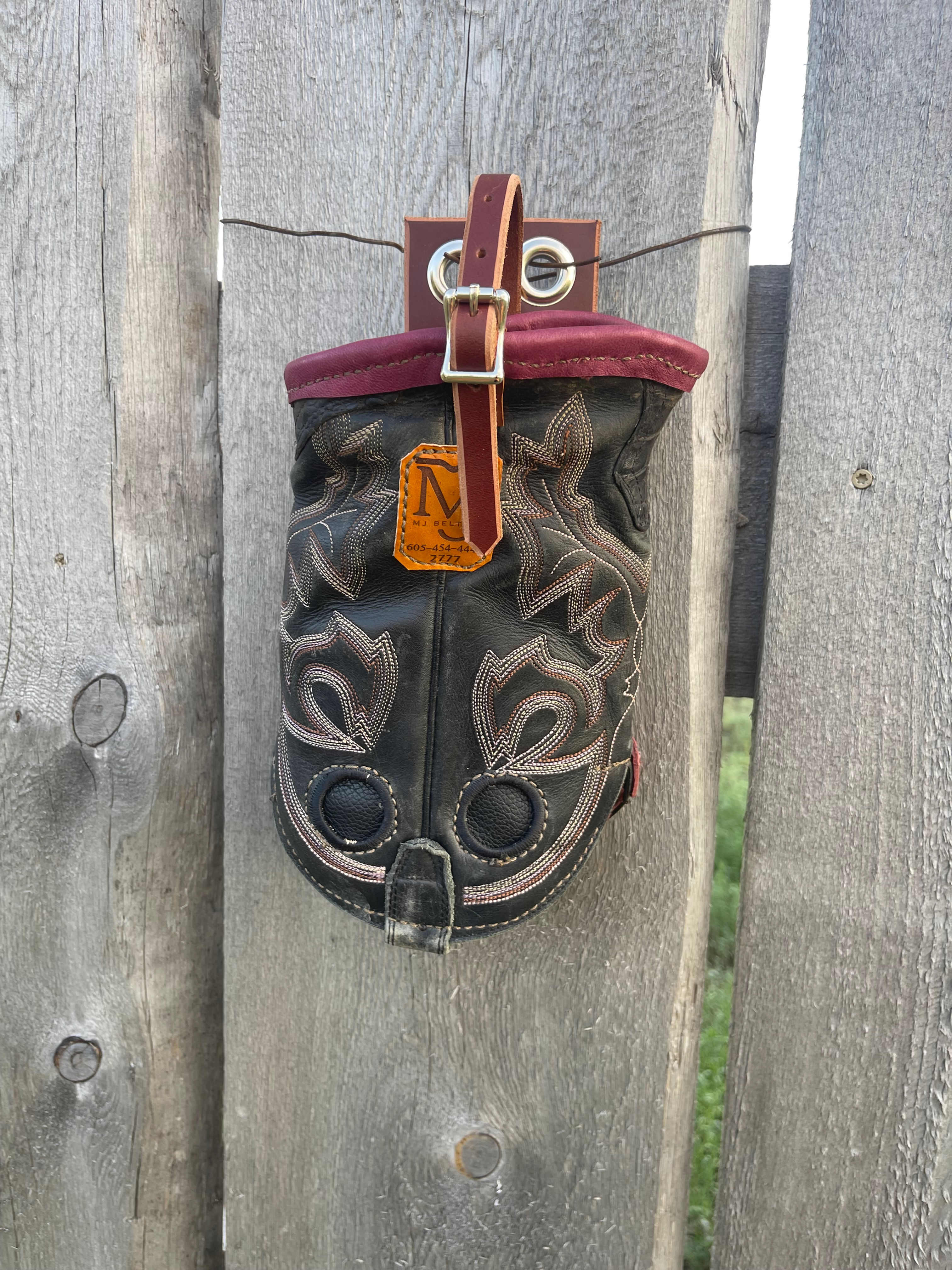 Handmade Western Saddle Bag from Boot Tops — No. 2025