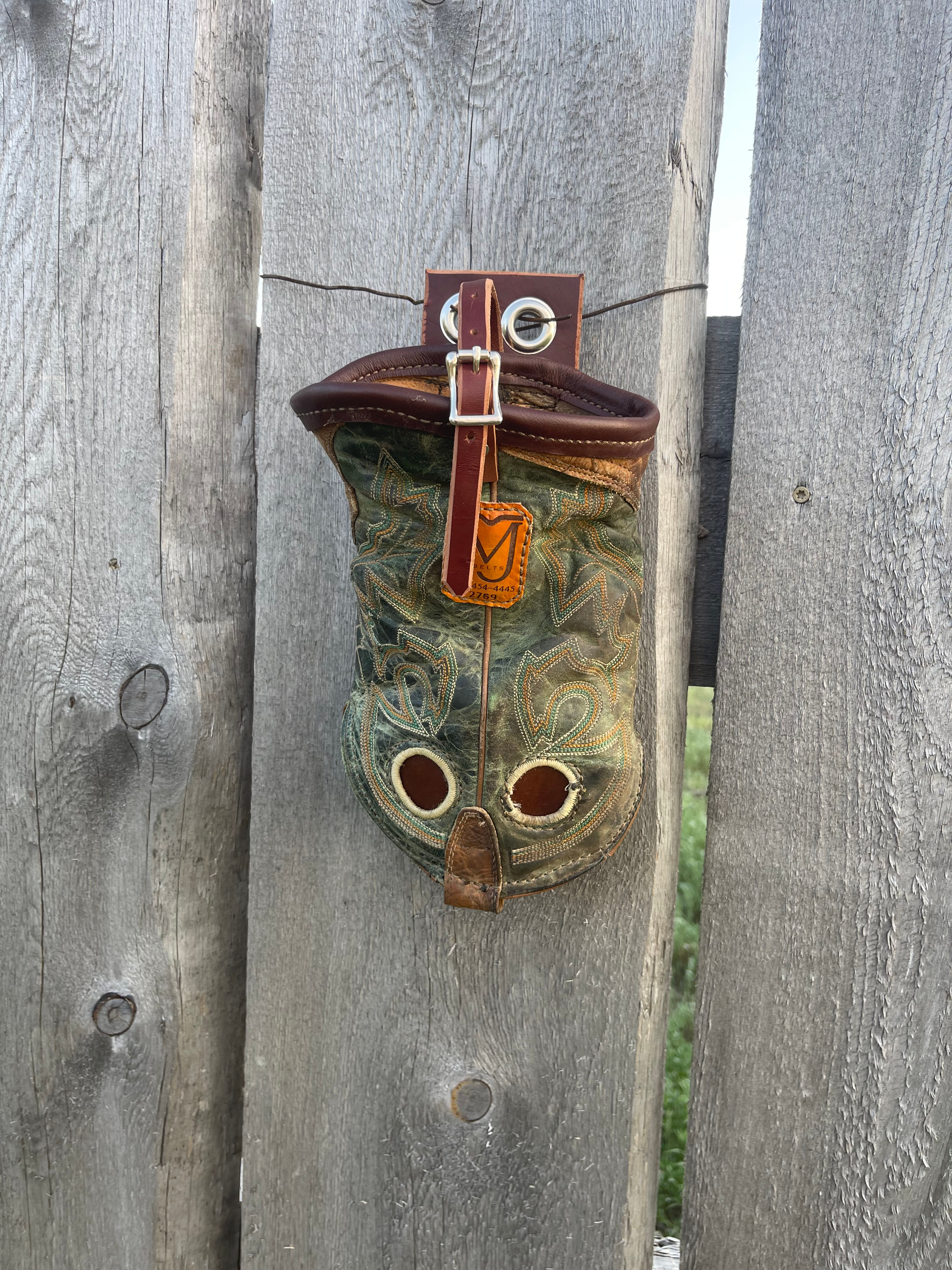 Handmade Western Saddle Bag from Boot Tops — No. 2769