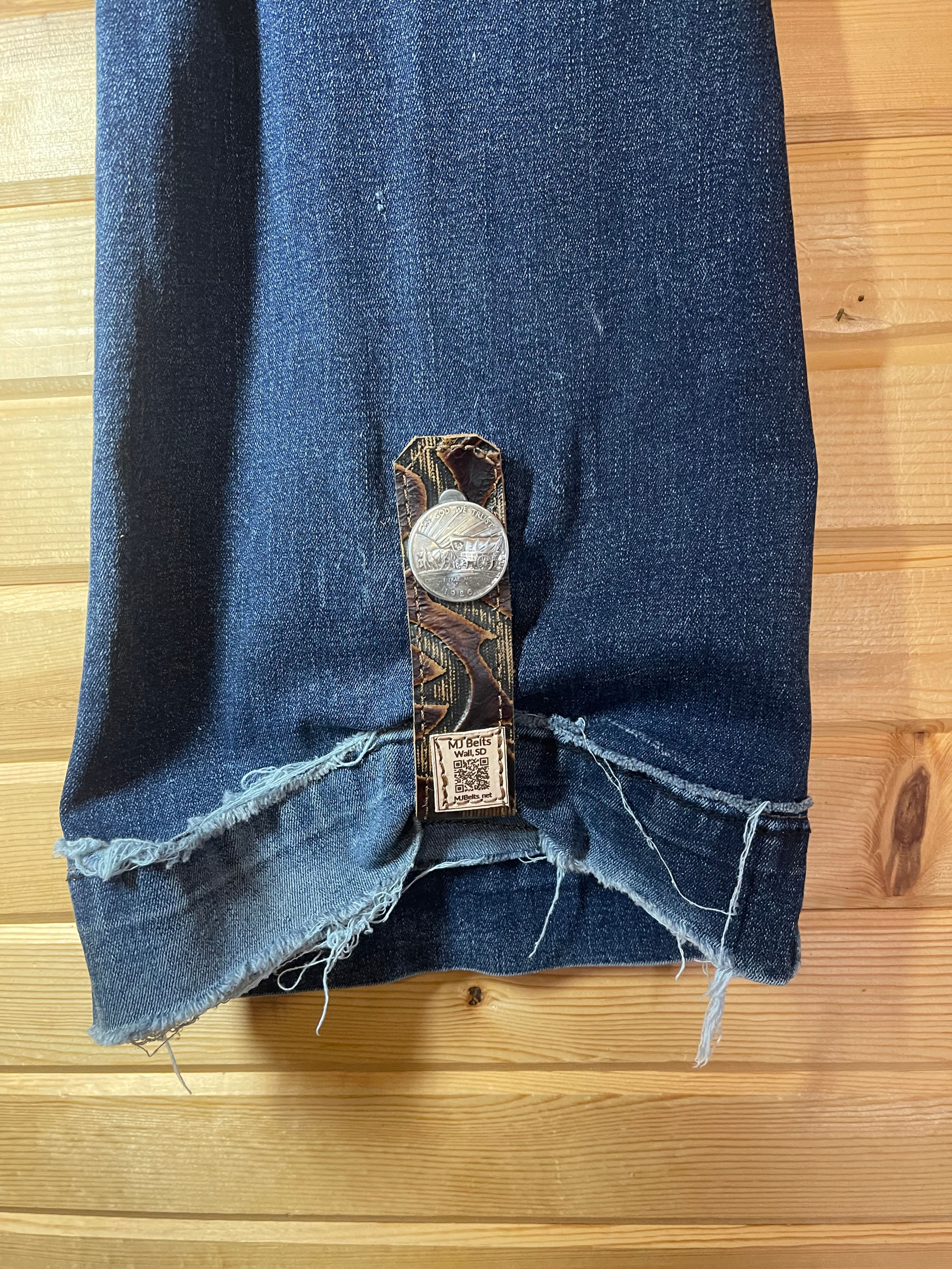 The Original Pant Savers™ by MJ Belts – magnetic hem holders invented on our South Dakota ranch