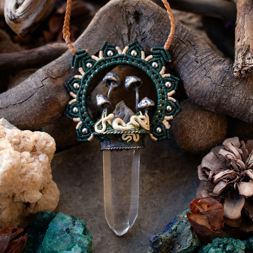 Unique Statement Clear Quartz point pendant