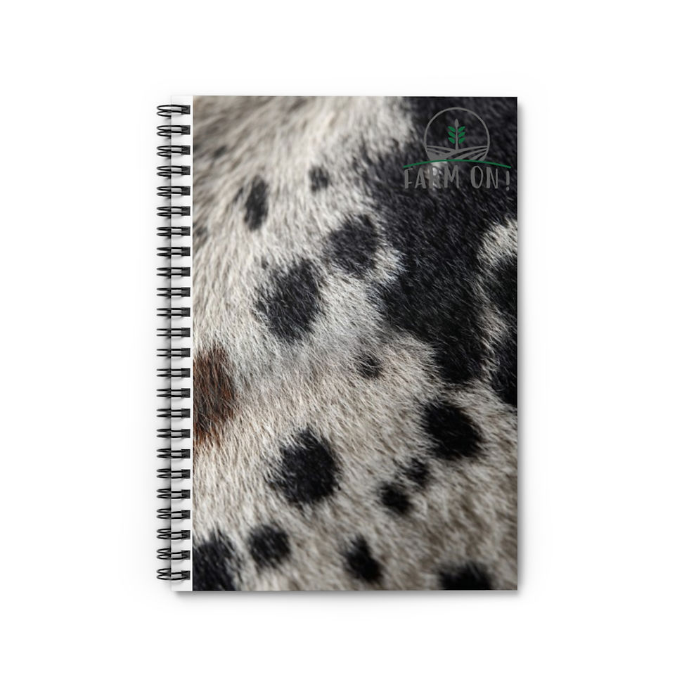 Black Cow Hide Spiral Notebook
