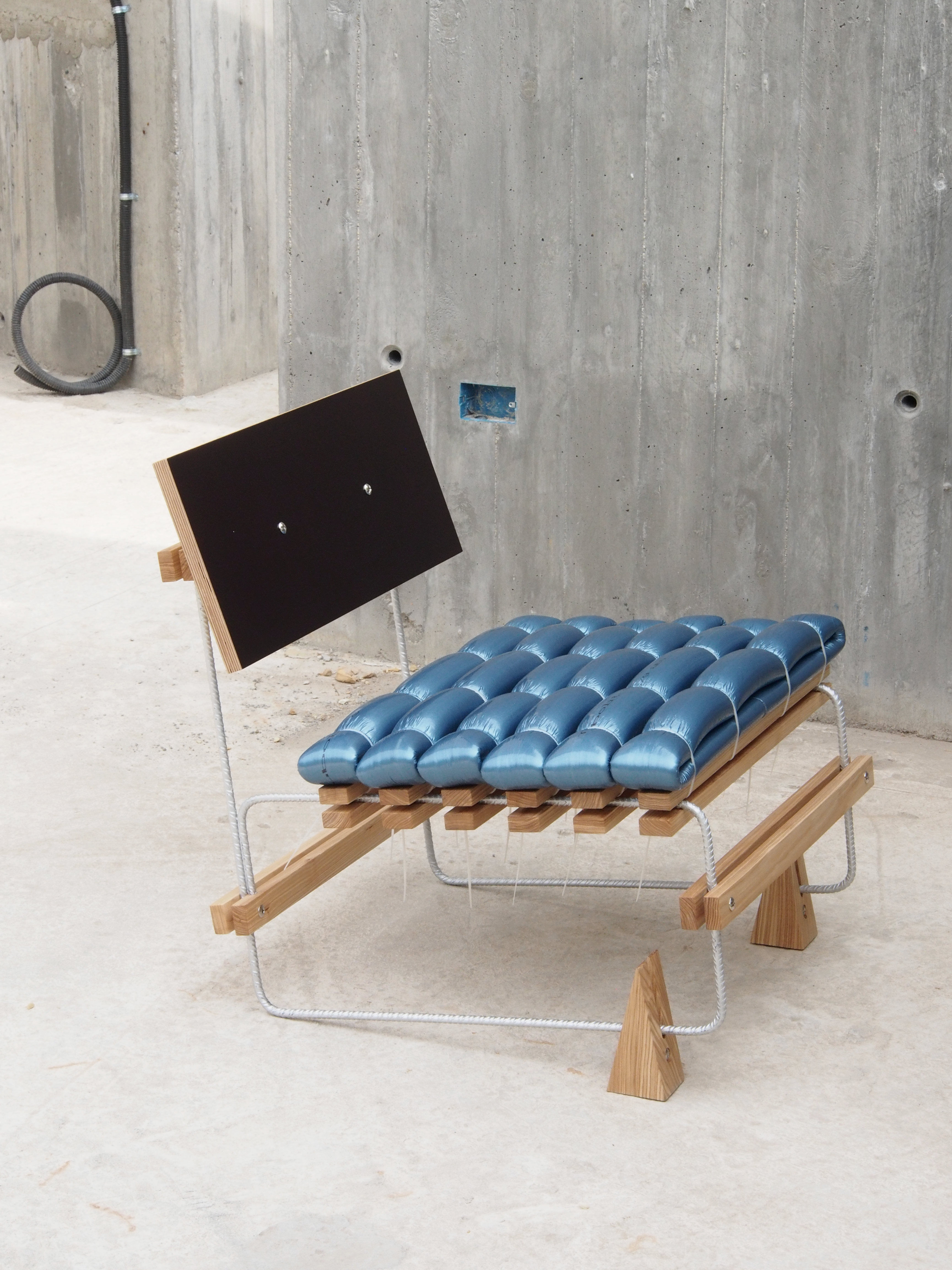 Carpenter blue chair