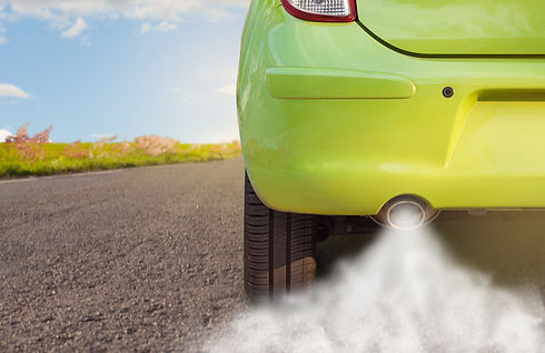 Combustion fumes of car exhaust pipe, Th