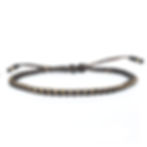 Brown cord and bronze bracelet for men