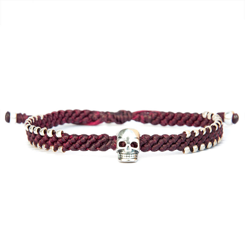 Thumbnail: skull red rope bracelet