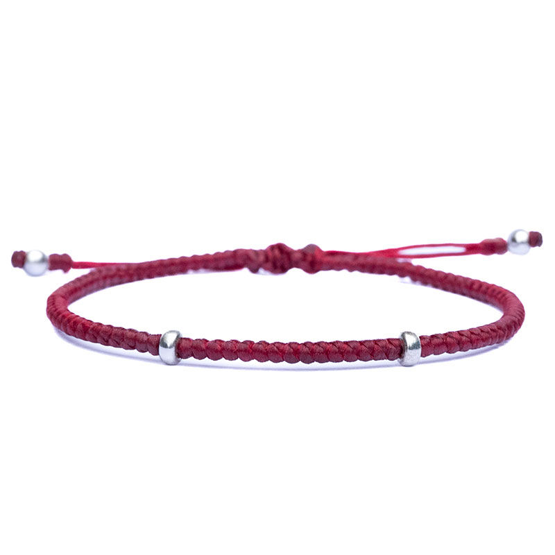 Thumbnail: red cord bracelet for men