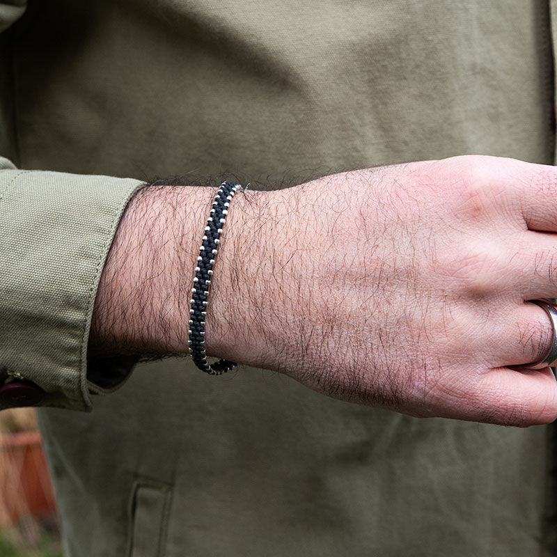 Thumbnail: handmade silver men bracelet