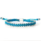 MENS rope bracelet light blue