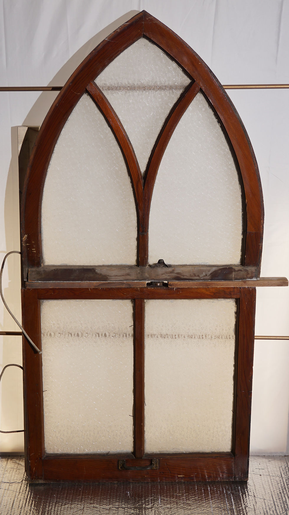 Thumbnail: Cathedral Starburst Glass Window Sash Early 1900s