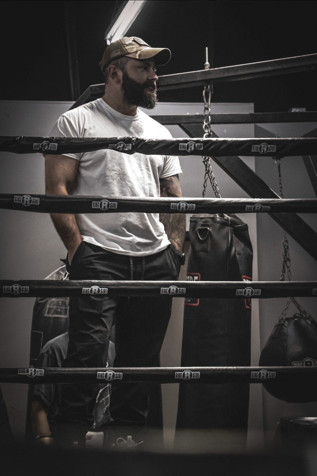 Kendrick White, founder of The Vault KC, standing in a boxing ring