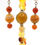 Miniatura: Pulsera mujer ónix naranja y plata. Piedras energéticas, minerales. Pulsera mujer energética