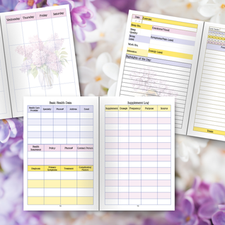lilacs & bees wellness journal sample pages