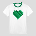 White T-shirt with Heart Shape