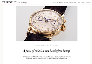 Christie's luxury copy writing example