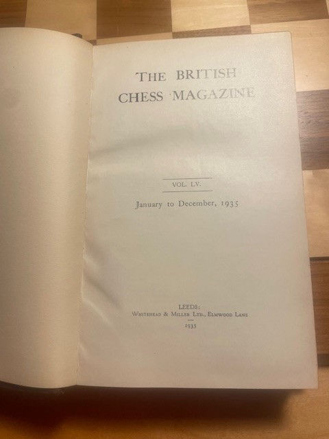 British Chess Magazine 1935 (Original )