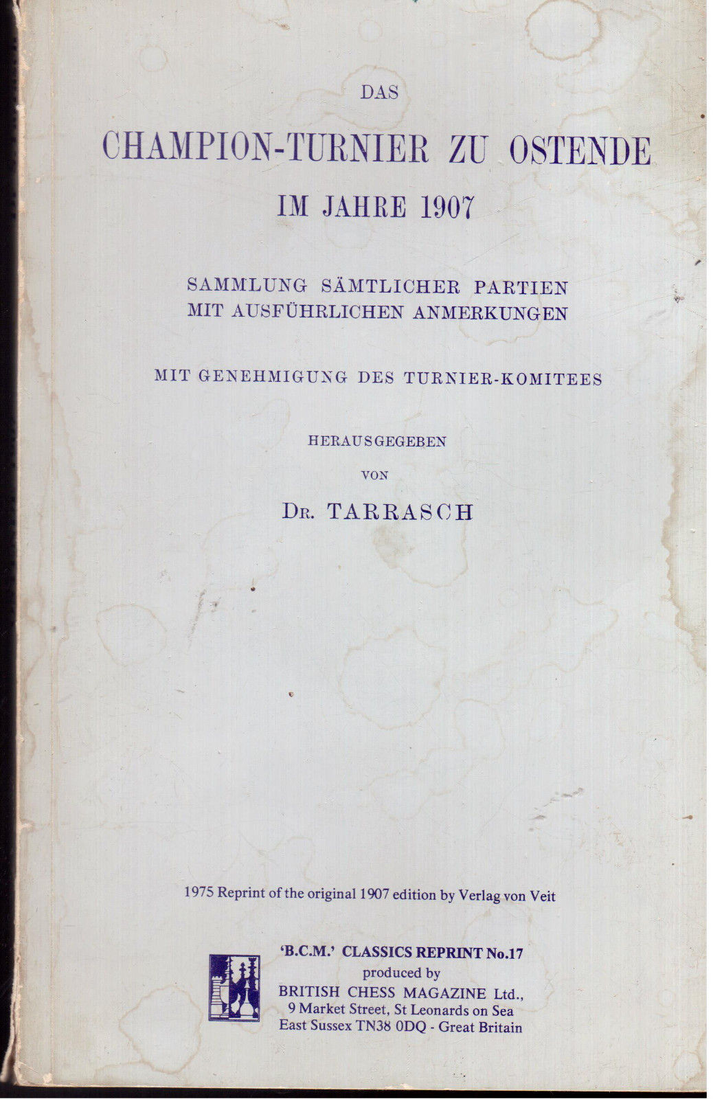 Champion-Turnier zu Ostende 1907