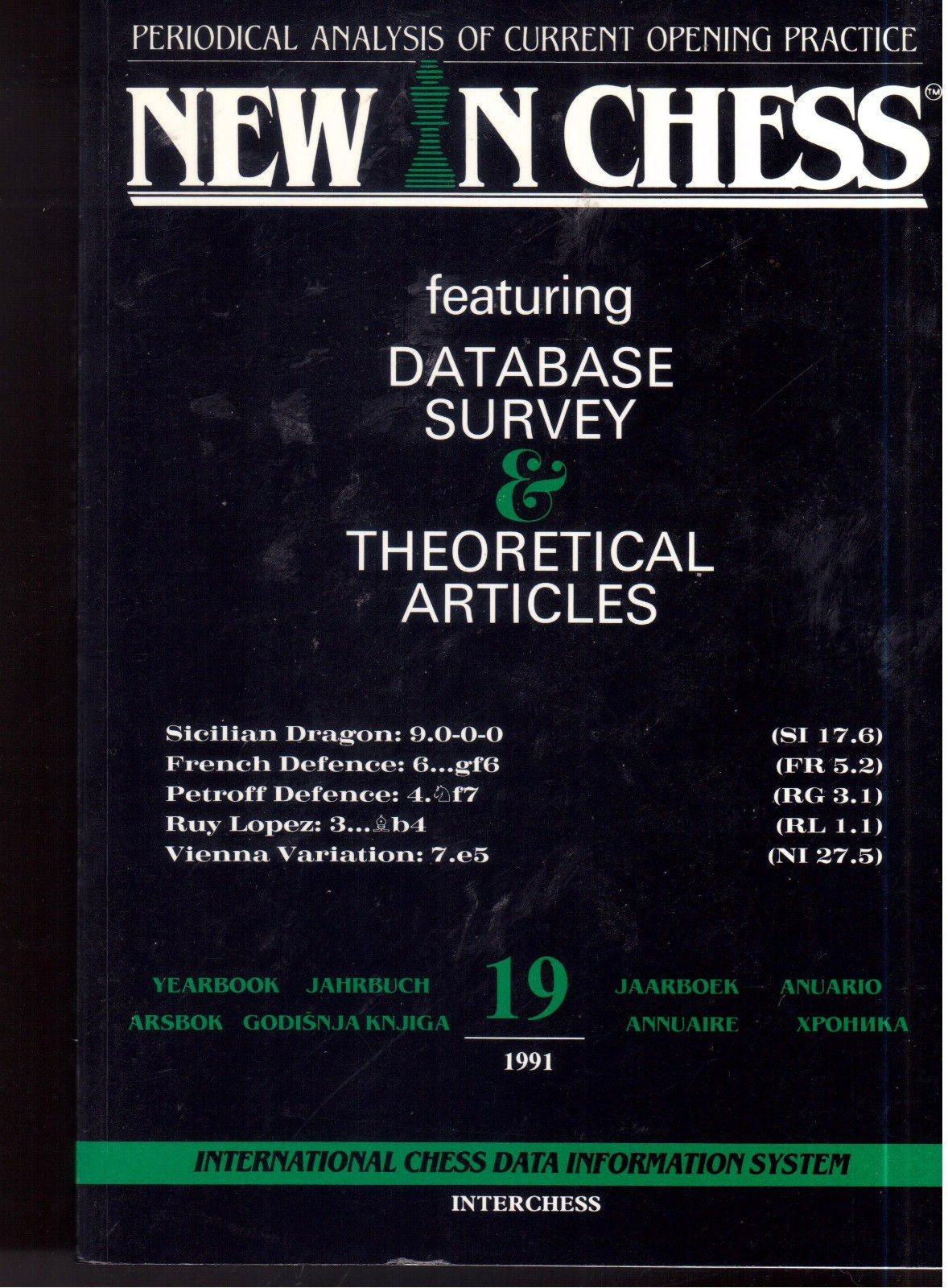 New In Chess Yearbook 19 ( Rare early issue )