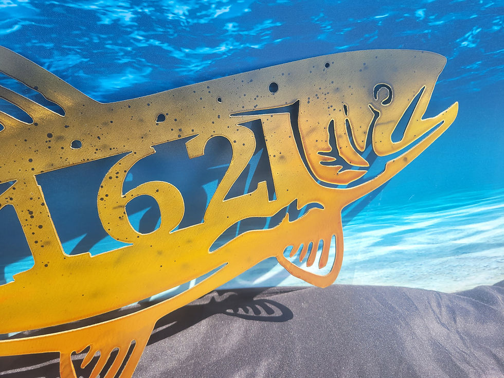 Thumbnail: trout lake trout brown trout  monogram house number