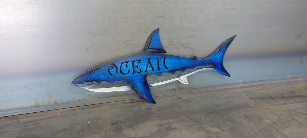 Thumbnail: Great White  monogram house number custom sign