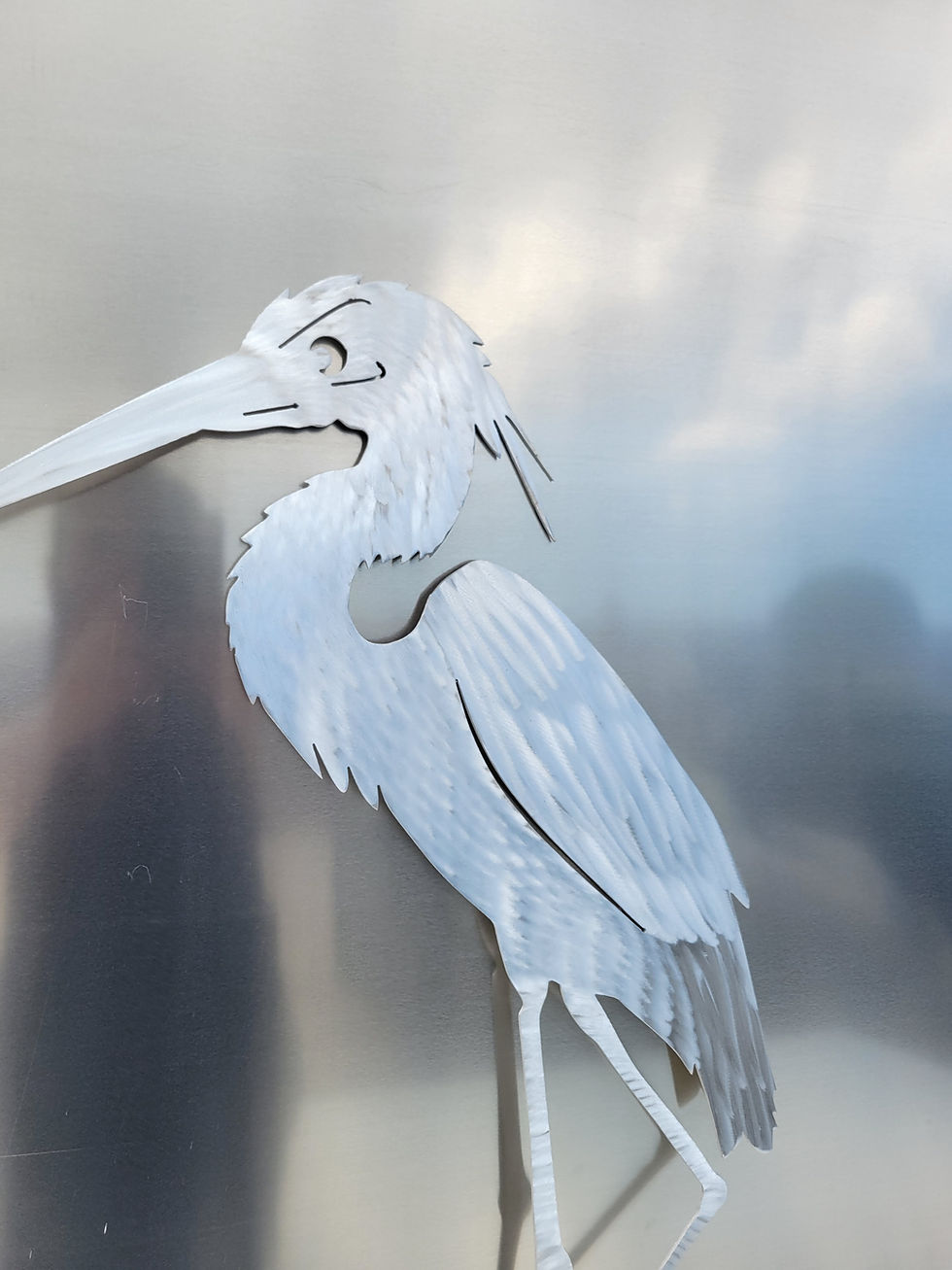 Thumbnail: Heron fish metal wall art fish decor custom art work steel or aluminium